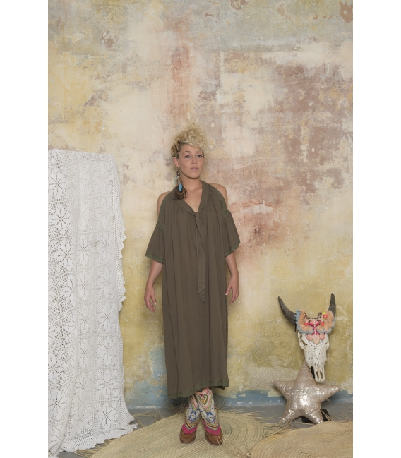 Robe longue Lennon Kaki - Collection Bohème Robe longue Lennon Kaki - Collection Bohème