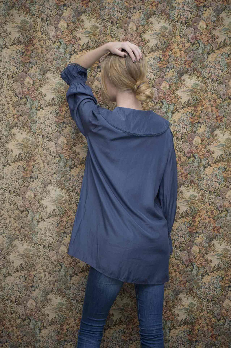 Robe Lili Bleu Nuit - Collection Effeuillage Robe Lili Bleu Nuit - Collection Effeuillage