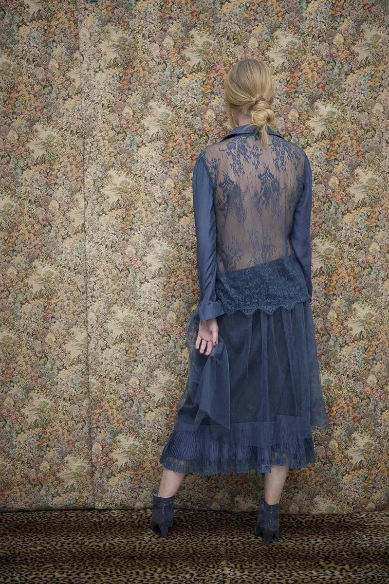 Chemise Evie Bleu Nuit - Collection Effeuillage Chemise Evie Bleu Nuit - Collection Effeuillage