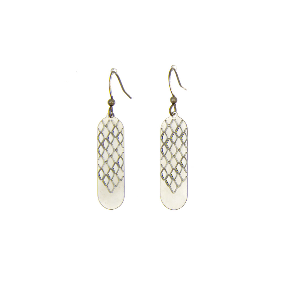 boucles d'oreilles signature plaqu argent