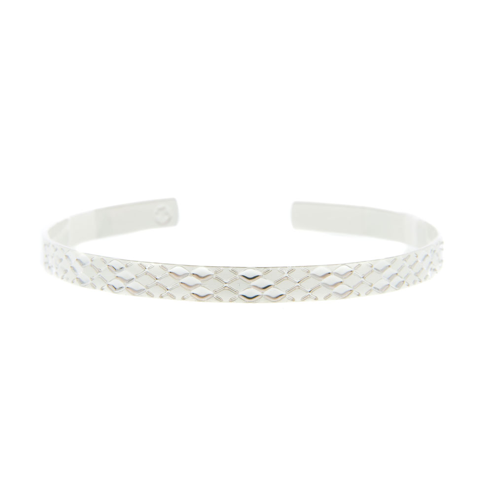 bracelet jonc signature plaqu argent