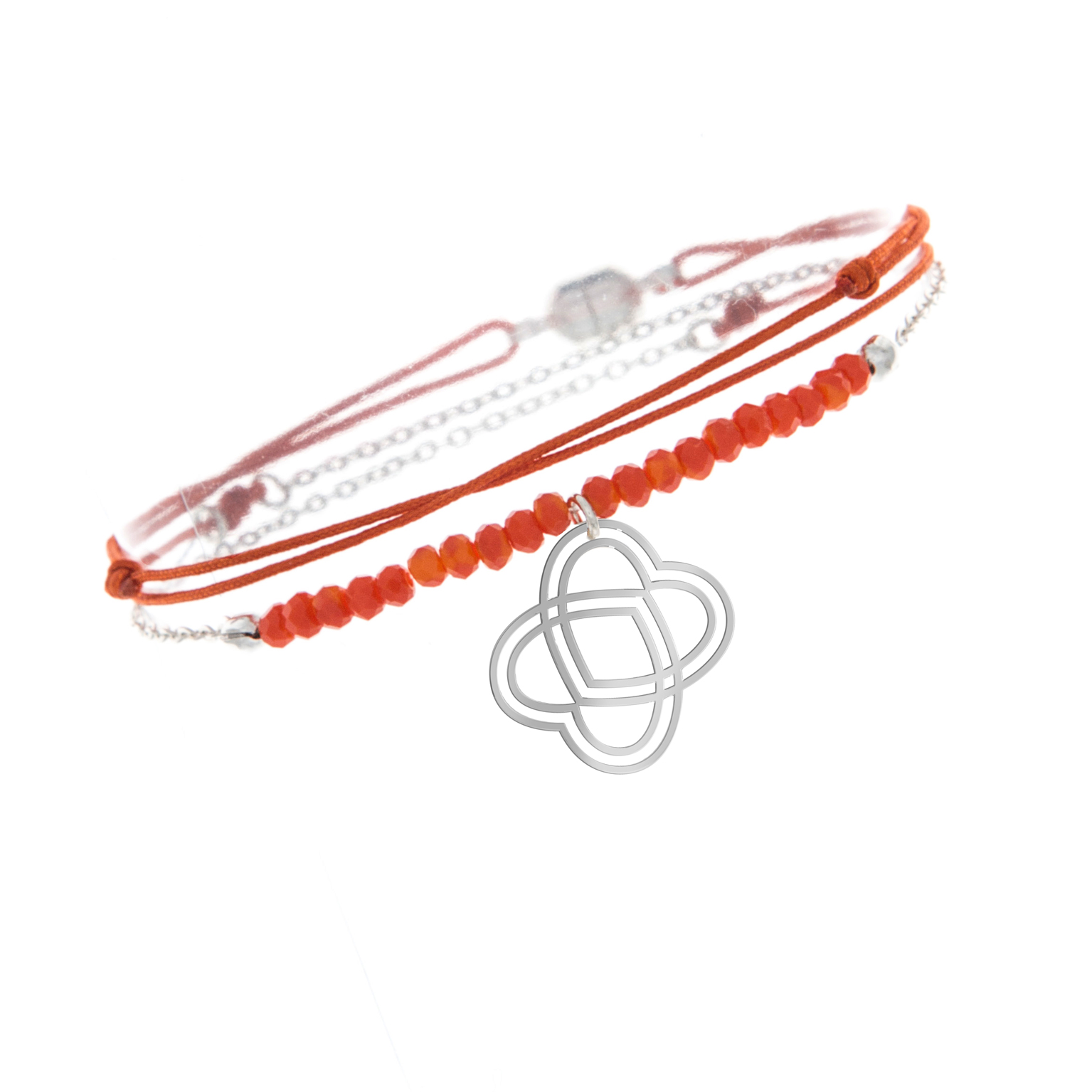 Bracelet Lovers Heart Corail