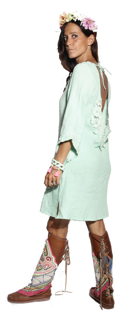 Robe Adélaida Vert d'O - Mexicaine Robe Adélaida Vert d'O - Mexicaine
