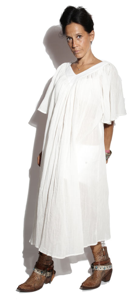 Robe mi-longue Bobo Blanc - Boheme Robe mi-longue Bobo Blanc - Boheme