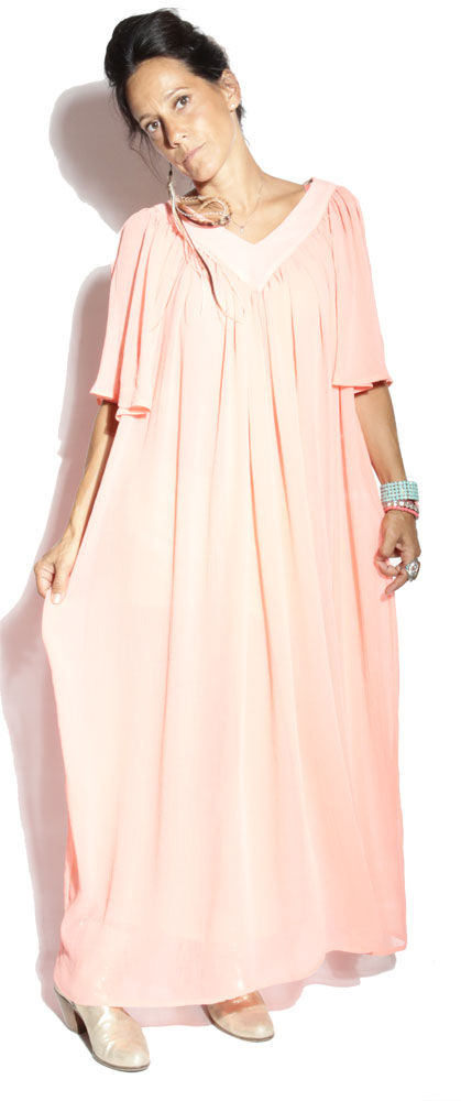 Robe mi-longue Bobo Corail - Boheme Robe mi-longue Bobo Corail - Boheme