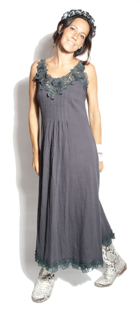 Robe Carmen Gris - Mexicaine Robe Carmen Gris - Mexicaine