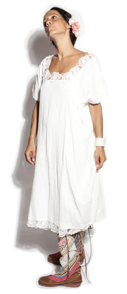 Robe Frida Blanc - Mexicaine Robe Frida Blanc - Mexicaine