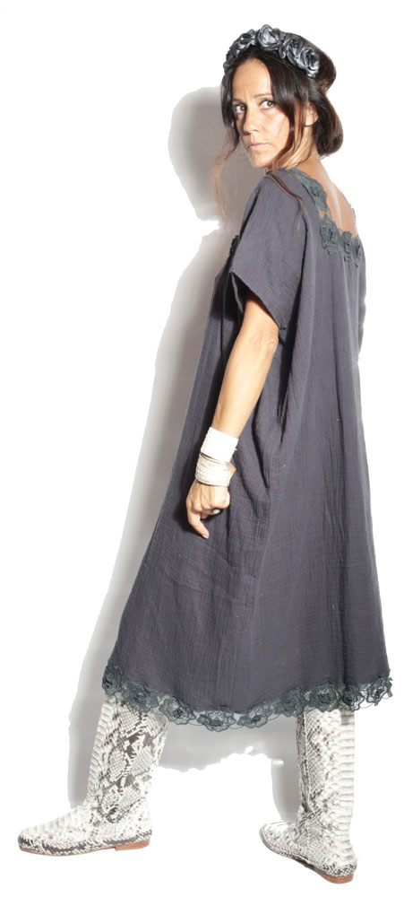 Robe Frida Gris - Mexicaine Robe Frida Gris - Mexicaine