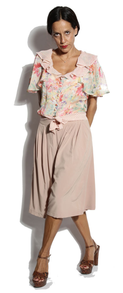 Jupe Culotte Gertrude Beige - Power Girl Jupe Culotte Gertrude Beige - Power Girl