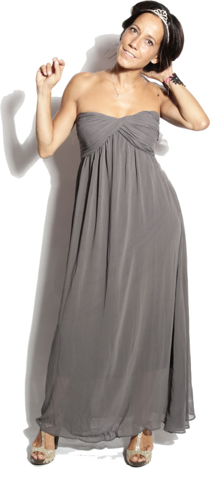 Robe Jasmine Anthracite - Princesse Eternelle Robe Jasmine Anthracite - Princesse Eternelle