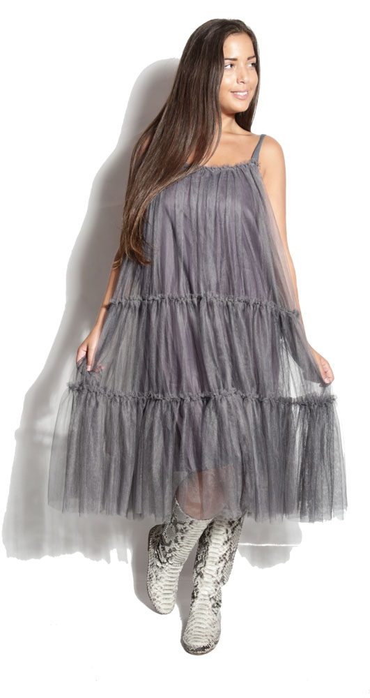Robe Wonderful Gris - Crazy Girl Robe Wonderful Gris - Crazy Girl