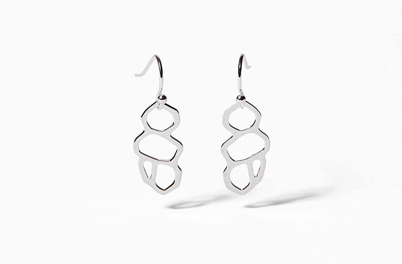 Boucles d'oreilles Mucem plaqu argent