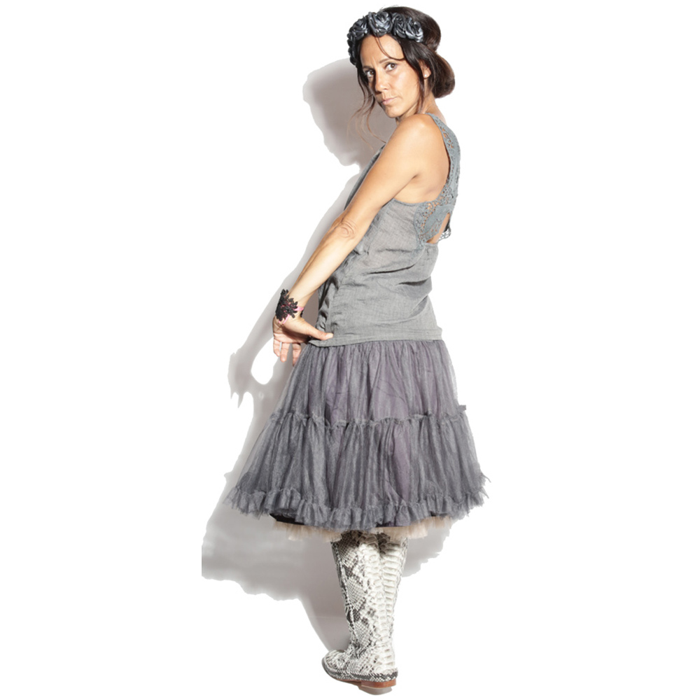 Jupon réversible Powerful Gris - Crazy Girl Jupon réversible Powerful Gris - Crazy Girl
