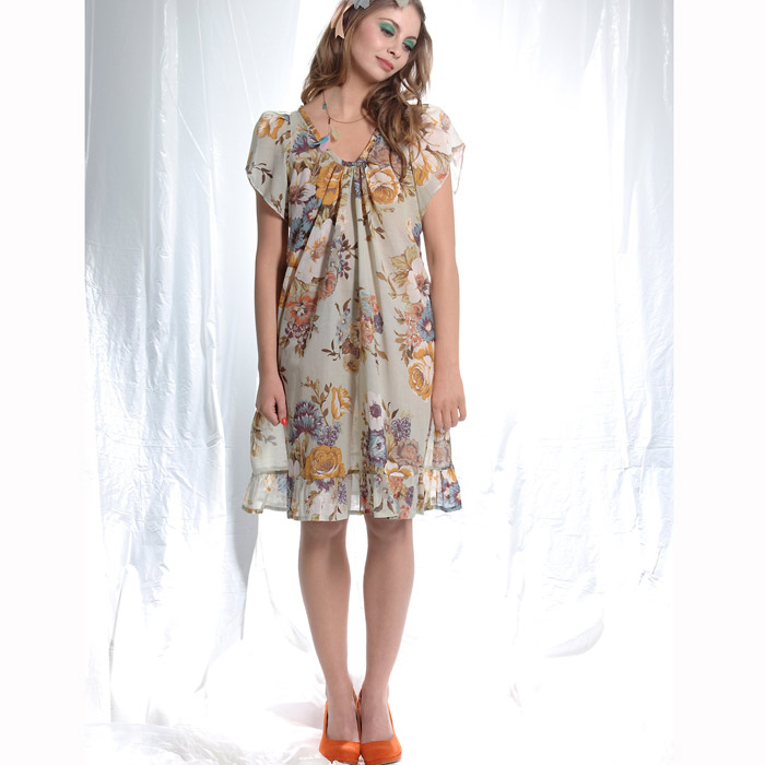 Robe Alice Bouquet en voile de coton
