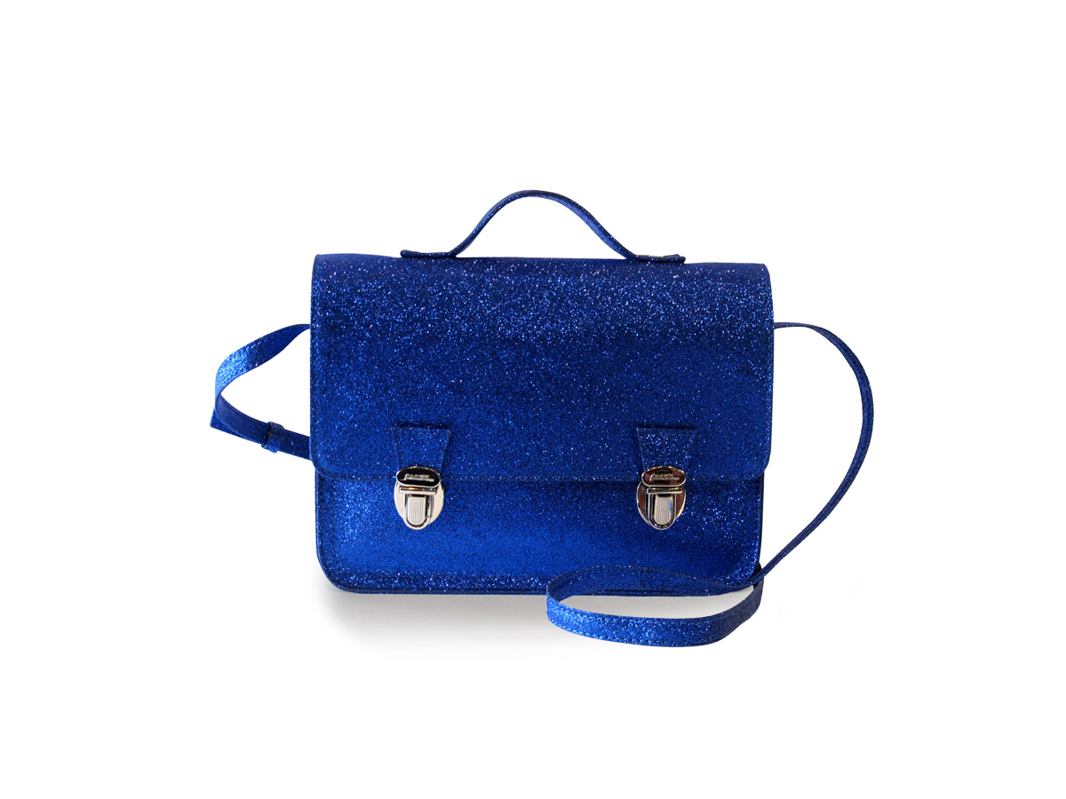 Mini cartable bleu (XS) Glitter Blue