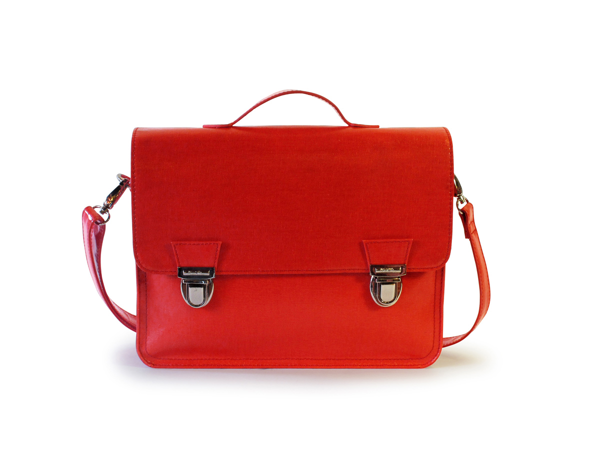 Petit cartable rouge Le Populaire (S) Coton Gloss