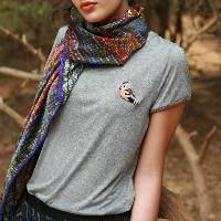 Tee-shirt brod� manches courtes Birdy