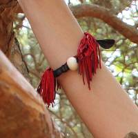Bracelet franges Tie & Dye Egret