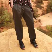 Pantalon court "carotte" Teal