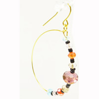 Boucles d'oreilles dor�es C4