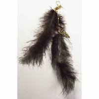 Boucles d�Oreilles Plumes marrons et aile d'ange