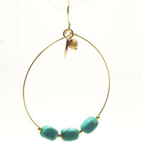 Boucles d'oreilles turquoise C14