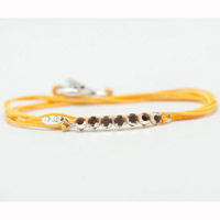 Collier bracelet multi-liens jaune BR8