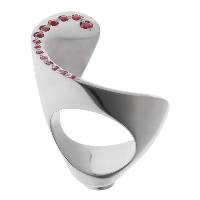 Bague Tourbillon argent et rubis
