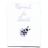 Prot�ge carnet de sant� Coccinelle mauve