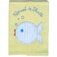 Prot�ge carnet de sant� en lin Gros poisson