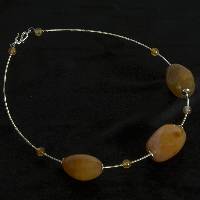 Collier fil d�argent CORNEOLE