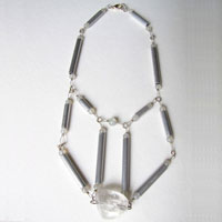Collier acier Selenite