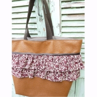 Sac Cabas Bel de Mai Autruche caramel