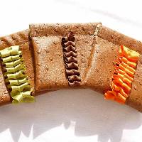 Porte-monnaie clic-clac Caramel Autruche � Froufrous