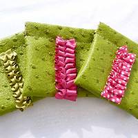 Porte-monnaie clic-clac Vert Autruche � Froufrous