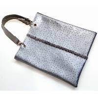 Sac Cabas Prado Autruche Gris acier