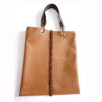 Sac Cabas Prado Autruche caramel