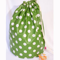 Sac baluchon enfant toile enduite verte