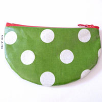 Pochette Mini demi lune verte