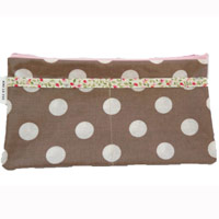 Pochette PochPoch en toile enduite taupe