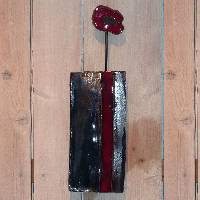 Composition murale rouge et noire
