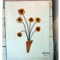 Tableau vase d'automne