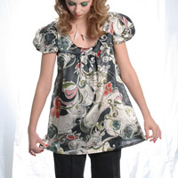 Robe tunique Chanson Ramage soie