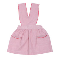 Robe tablier ALBA rayures rouges