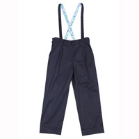Pantalon � bretelles LUCCA bleu marine