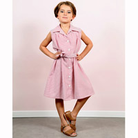 Robe chemise TIVOLI rayures rouges