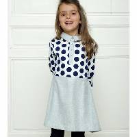 Robe bi-mati�re Ursule