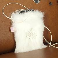 Pochette Vagabonde pour t�l�phone en fourrure de lapin