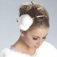 Serre-t�te Tro�ka en fourrure de lapin