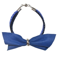 Bracelet cuir Arbal�te bleu roi